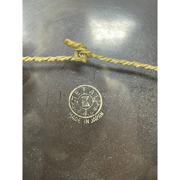 Japenese Maruni Co Lacquerware Metal Inlaid MOP Peacock Wall Charger Circa 1940s - Picture 8 of 13